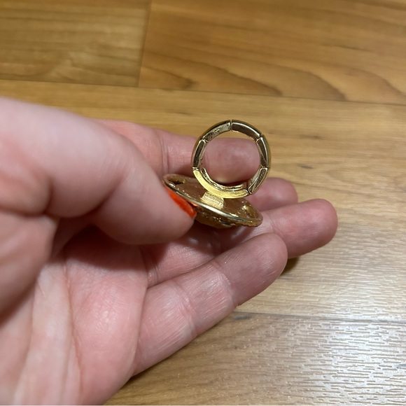 3/$20 Yellow Rhinestone Stretch Back Ring - Picture 4 of 4